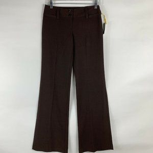 NEW T.B.A. The Pixie Pants Women's 3 Brown Career Slacks Pleated Mid Rise NWT